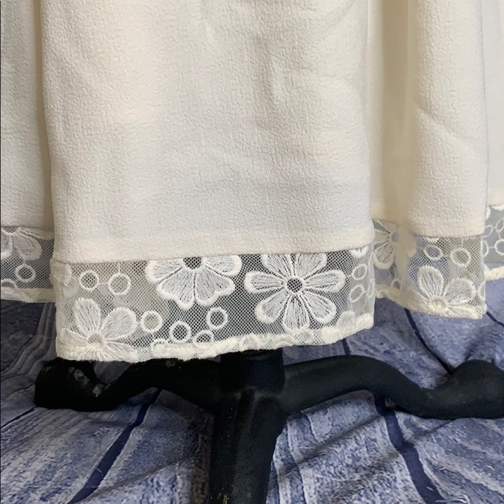Myrtlewood of California Cream A-Line Lace Dress S - Picture 6 of 9